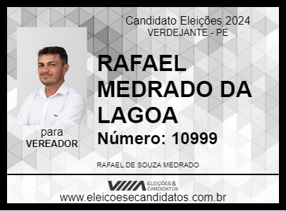 Candidato RAFAEL MEDRADO DA LAGOA 2024 - VERDEJANTE - Eleições