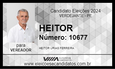 Candidato HEITOR 2024 - VERDEJANTE - Eleições