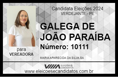 Candidato GALEGA DE JOÃO PARAÍBA 2024 - VERDEJANTE - Eleições