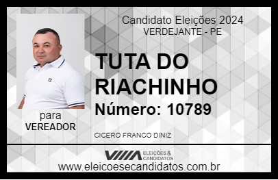 Candidato TUTA DO RIACHINHO 2024 - VERDEJANTE - Eleições