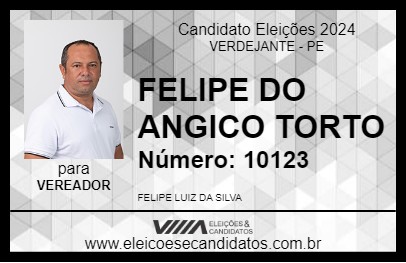 Candidato FELIPE DO ANGICO TORTO 2024 - VERDEJANTE - Eleições