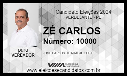 Candidato ZÉ CARLOS 2024 - VERDEJANTE - Eleições