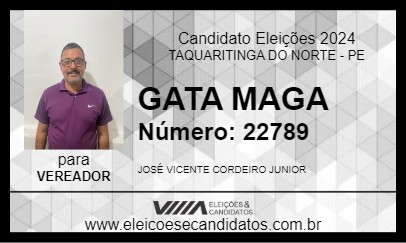 Candidato GATA MAGA 2024 - TAQUARITINGA DO NORTE - Eleições