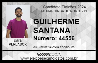 Candidato GUILHERME SANTANA 2024 - TAQUARITINGA DO NORTE - Eleições