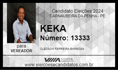 Candidato KEKA 2024 - CARNAUBEIRA DA PENHA - Eleições