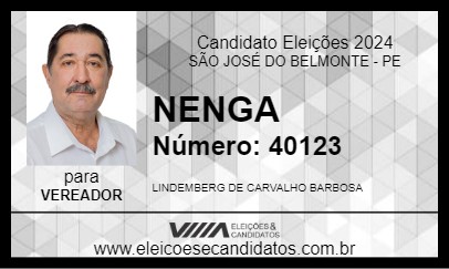 Candidato NENGA 2024 - SÃO JOSÉ DO BELMONTE - Eleições