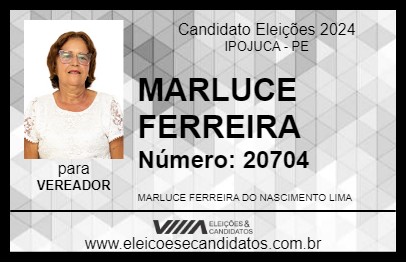 Candidato MARLUCE FERREIRA 2024 - IPOJUCA - Eleições