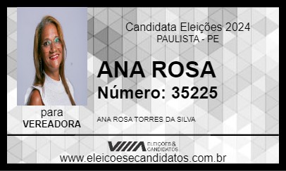 Candidato ANA ROSA 2024 - PAULISTA - Eleições