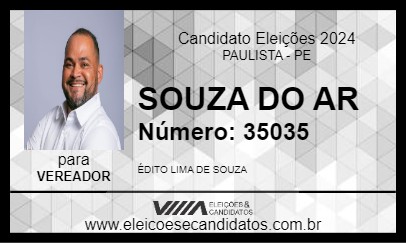 Candidato SOUZA DO AR 2024 - PAULISTA - Eleições