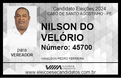 Candidato NILSON DO VELÓRIO 2024 - CABO DE SANTO AGOSTINHO - Eleições