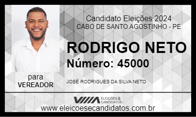 Candidato RODRIGO NETO 2024 - CABO DE SANTO AGOSTINHO - Eleições