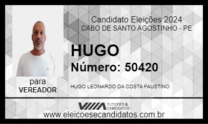 Candidato HUGO 2024 - CABO DE SANTO AGOSTINHO - Eleições