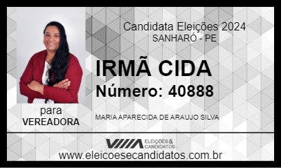 Candidato IRMÃ CIDA 2024 - SANHARÓ - Eleições