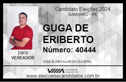 Candidato GUGA DE ERIBERTO 2024 - SANHARÓ - Eleições