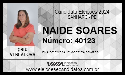 Candidato NAIDE SOARES 2024 - SANHARÓ - Eleições