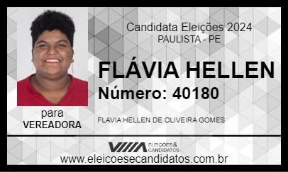 Candidato FLÁVIA HELLEN 2024 - PAULISTA - Eleições