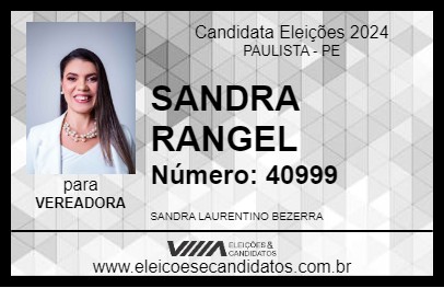 Candidato SANDRA RANGEL 2024 - PAULISTA - Eleições