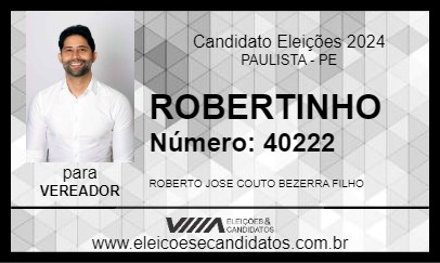 Candidato ROBERTINHO 2024 - PAULISTA - Eleições