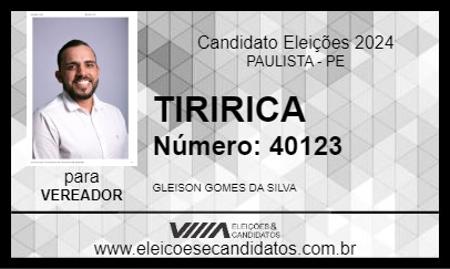 Candidato TIRIRICA 2024 - PAULISTA - Eleições