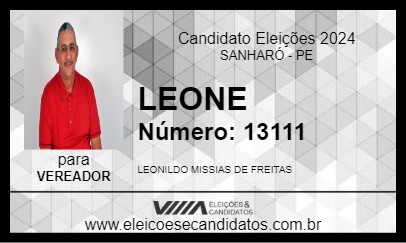 Candidato LEONE 2024 - SANHARÓ - Eleições