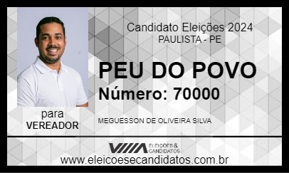 Candidato PEU DO POVO 2024 - PAULISTA - Eleições