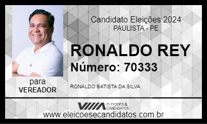 Candidato RONALDO REY 2024 - PAULISTA - Eleições