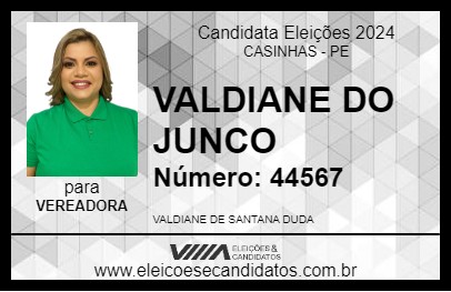 Candidato VALDIANE DO JUNCO 2024 - CASINHAS - Eleições