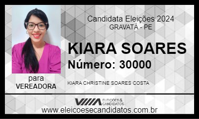 Candidato KIARA SOARES 2024 - GRAVATÁ - Eleições