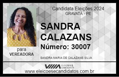 Candidato SANDRA CALAZANS 2024 - GRAVATÁ - Eleições