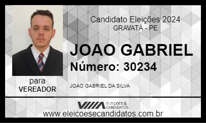 Candidato JOAO GABRIEL 2024 - GRAVATÁ - Eleições