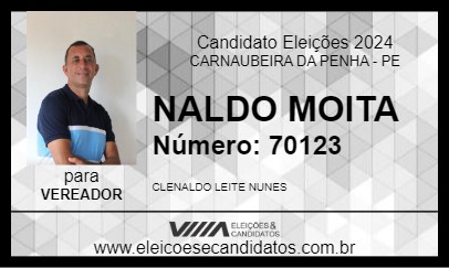 Candidato NALDO MOITA 2024 - CARNAUBEIRA DA PENHA - Eleições