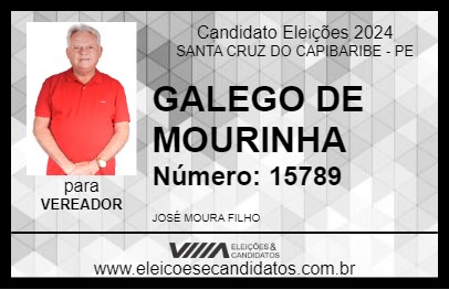 Candidato GALEGO DE MOURINHA 2024 - SANTA CRUZ DO CAPIBARIBE - Eleições