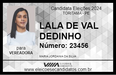 Candidato LALA DE VAL DEDINHO 2024 - TORITAMA - Eleições