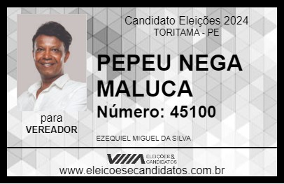 Candidato PEPEU NEGA MALUCA 2024 - TORITAMA - Eleições