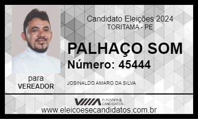 Candidato PALHAÇO SOM 2024 - TORITAMA - Eleições