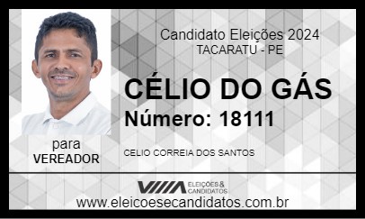 Candidato CÉLIO DO GÁS 2024 - TACARATU - Eleições