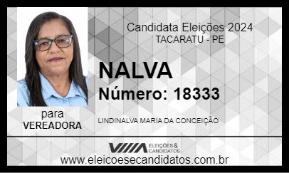 Candidato NALVA 2024 - TACARATU - Eleições