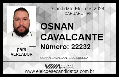 Candidato OSNAN CAVALCANTE 2024 - CARUARU - Eleições