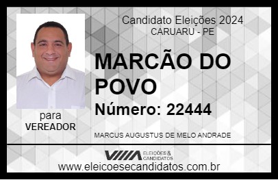 Candidato MARCÃO DO POVO 2024 - CARUARU - Eleições