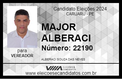 Candidato MAJOR ALBERACI 2024 - CARUARU - Eleições