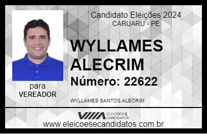 Candidato WYLLAMES ALECRIM 2024 - CARUARU - Eleições