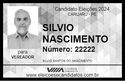 Candidato SILVIO NASCIMENTO 2024 - CARUARU - Eleições