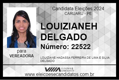 Candidato LOUIZIANEH DELGADO 2024 - CARUARU - Eleições