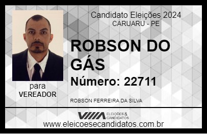 Candidato ROBSON DO GÁS 2024 - CARUARU - Eleições