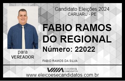 Candidato FABIO RAMOS DO REGIONAL 2024 - CARUARU - Eleições