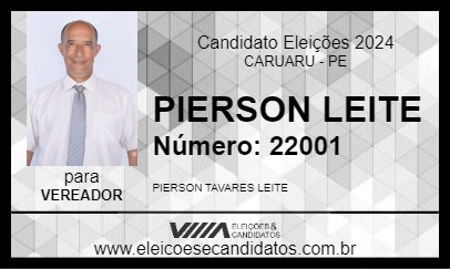 Candidato PIERSON LEITE 2024 - CARUARU - Eleições