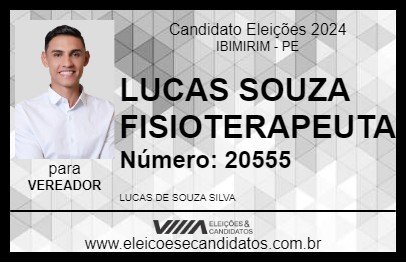 Candidato LUCAS SOUZA FISIOTERAPEUTA 2024 - IBIMIRIM - Eleições