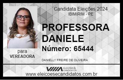 Candidato PROFESSORA DANIELE 2024 - IBIMIRIM - Eleições