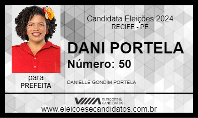 Candidato DANI PORTELA 2024 - RECIFE - Eleições