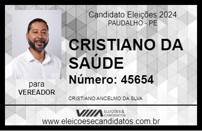 Candidato CRISTIANO DA SAÚDE 2024 - PAUDALHO - Eleições